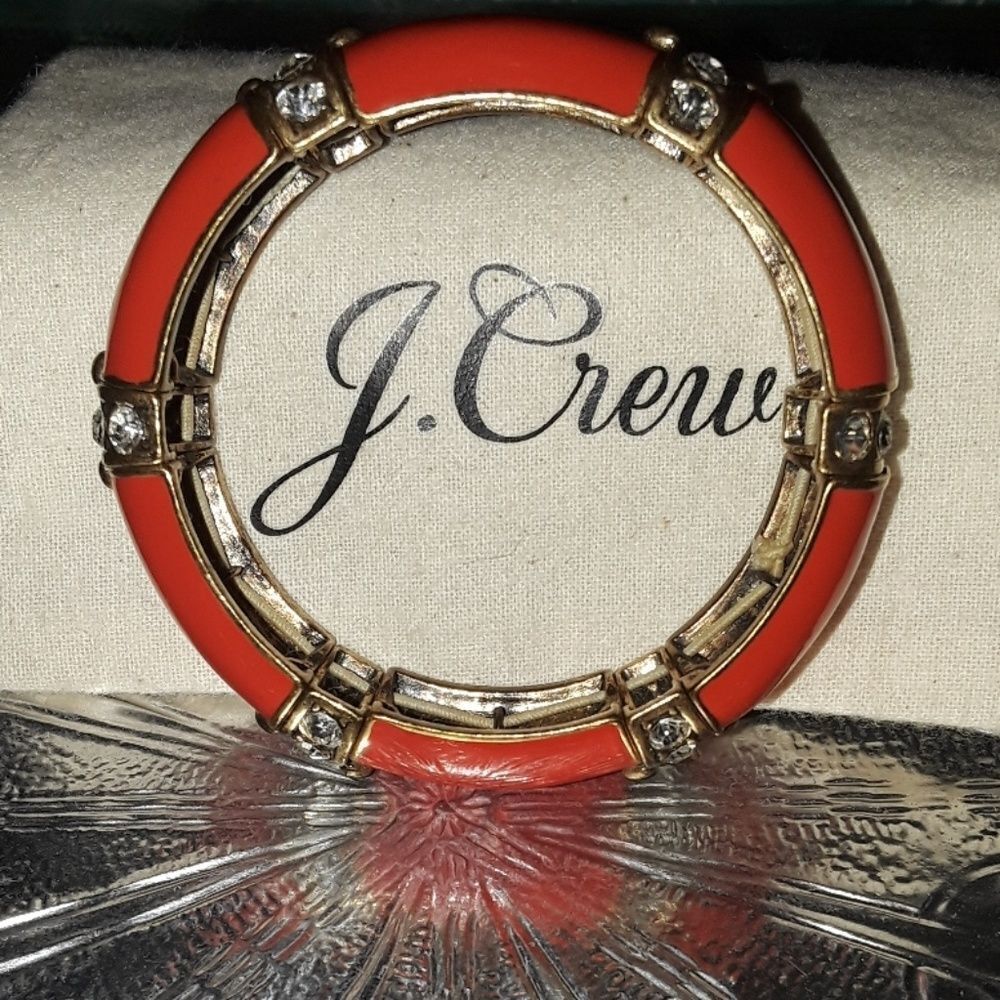 J. Crew orange rhinestone Bracelet